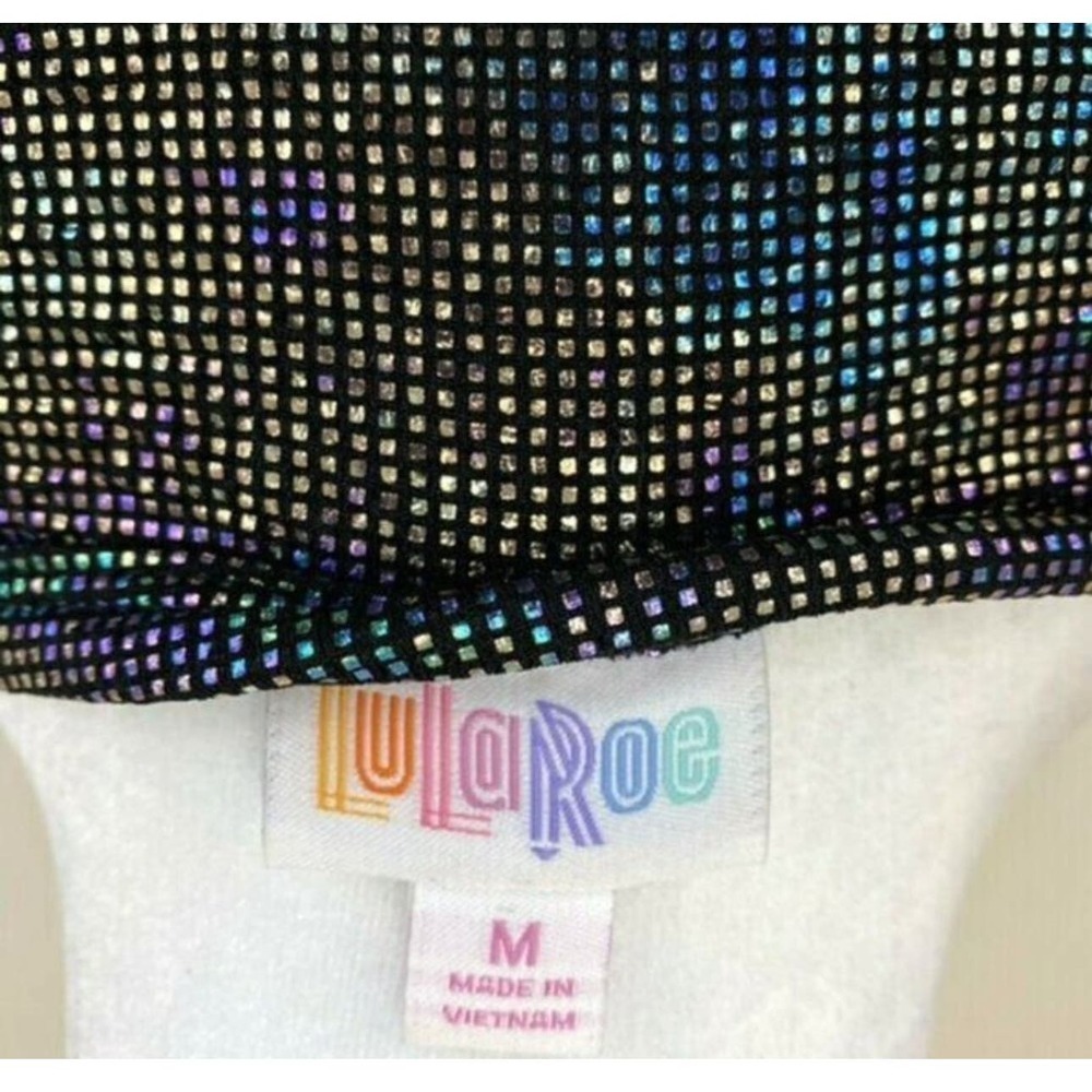 Lularoe Elegant Oil Slick Metallic Julia Dress Sz Med NWT Mermaid Shimmer - Picture 5 of 6